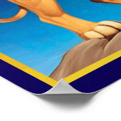 Poster Panneau Leo Zodiac sous ciel étoilé (Coin)