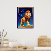 Poster Panneau Leo Zodiac sous ciel étoilé (Cuisine)