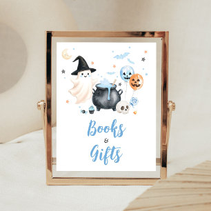Poster Panneau Little Boo Books and Gifts Blue Ghost