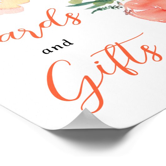 Poster Panneau lumineux boho jardin fleuri nuptiale douch (Coin)