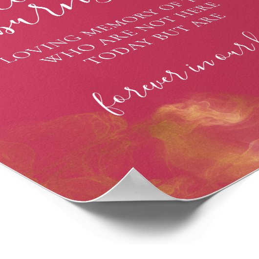 Poster Panneau Magenta Cette bougie brûle en mémoire aima (Coin)