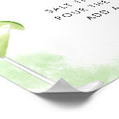 Poster Panneau Margarita Bar Lime Mariage ou Fête des mar (Coin)