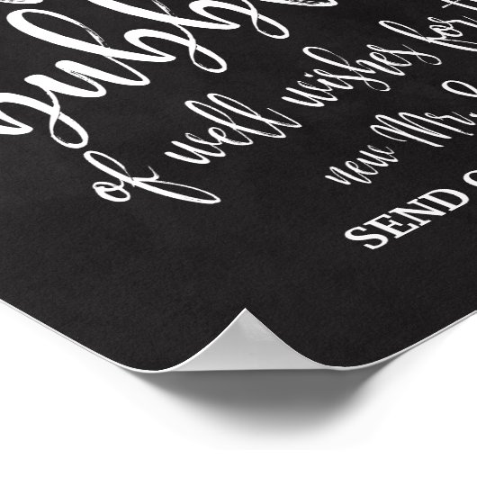 Poster Panneau Mariage 8x10 - Envoi de bulles (Coin)