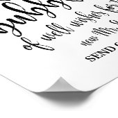 Poster Panneau Mariage 8x10 noir et blanc pour l'envoi de (Coin)