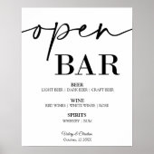 Poster Panneau mariage à barre ouverte 16x20 (Devant)