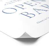 Poster Panneau Mariage à barre ouverte bleu foncé (Coin)