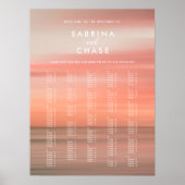 Poster Panneau Mariage alphabétique Elegant Blush Waterco (Devant)