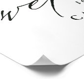 Poster Panneau Mariage Aquarelle Vert Or Hexagon (Coin)