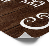 Poster Panneau mariage - Bar-dessert Panneau Rustique Mar (Coin)