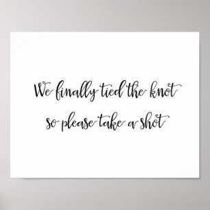 Poster Panneau mariage Bar Party   Calligraphie