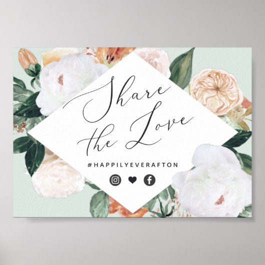 Poster Panneau Mariage Boho Blooms (Devant)