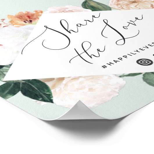 Poster Panneau Mariage Boho Blooms (Coin)