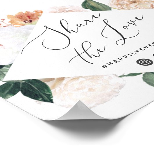 Poster Panneau Mariage Boho Blooms (Coin)