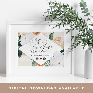 Poster Panneau Mariage Boho Blooms