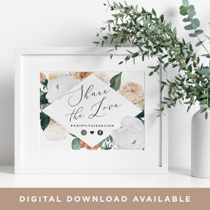 Poster Panneau Mariage Boho Blooms