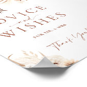 Poster Panneau Mariage Boho Conseils Et Souhaits (Coin)