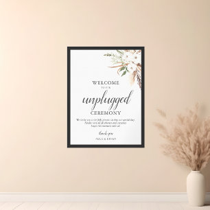 Poster Panneau Mariage Boho Pampa Grass Green Unplugged