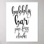 Poster Panneau Mariage Bubbly Bar 8x10 (Devant)
