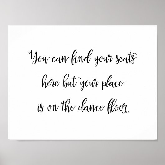 Poster Panneau mariage | Calligraphie (Devant)