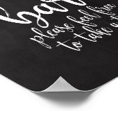 Poster Panneau Mariage Candy Bar Chalkboard Script 8x10 (Coin)