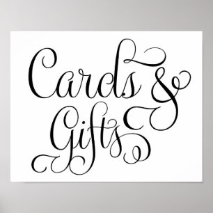Poster Panneau Mariage Cartes et Cadeaux