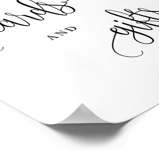 Poster Panneau Mariage Cartes et Cadeaux Eucalyptus Laven (Coin)