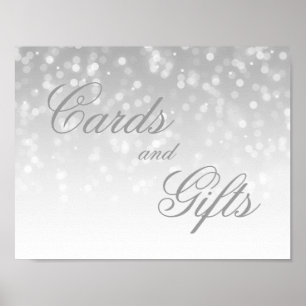 Poster Panneau Mariage Cartes Et Cadeaux Lumières Bokeh S