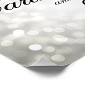 Poster Panneau Mariage Cartes Et Cadeaux Lumières Bokeh S (Coin)