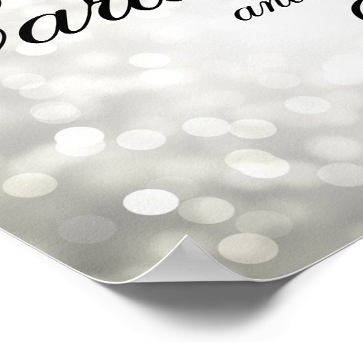 Poster Panneau Mariage Cartes Et Cadeaux Lumières Bokeh S (Coin)