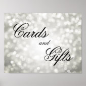 Poster Panneau Mariage Cartes Et Cadeaux Lumières Bokeh S (Devant)