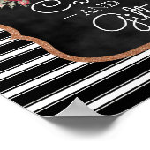 Poster Panneau Mariage Cartes et Cadeaux | Roses de table (Coin)