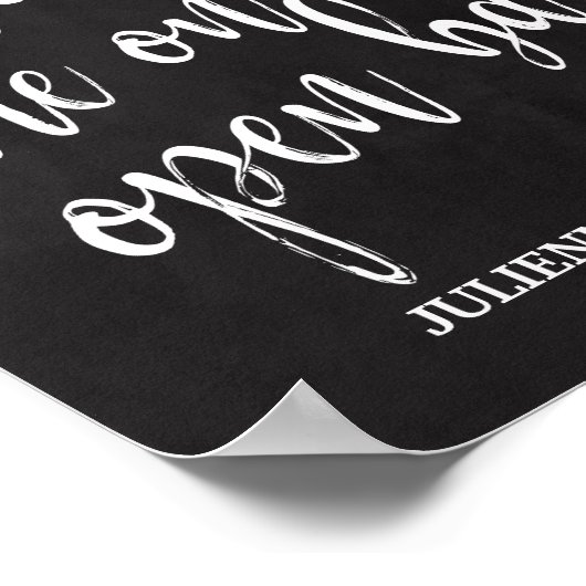 Poster Panneau Mariage Chalboard Open Bar 8x10 (Coin)