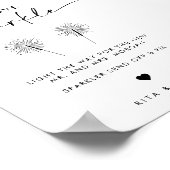 Poster Panneau Mariage Chic Modern Let Love Sparkle Sign (Coin)