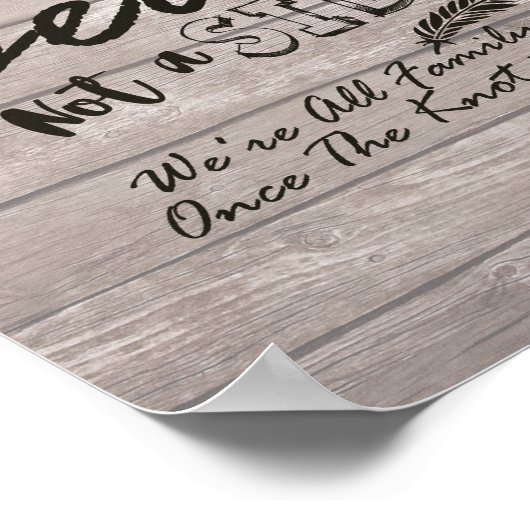 Poster Panneau mariage Choisissez Un Siège Non Pas Un Côt (Coin)