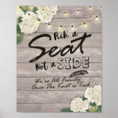 Poster Panneau mariage Choisissez Un Siège Non Pas Un Côt (Devant)
