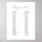 Poster Panneau Mariage classique Trouvez votre siège Cart (Devant)