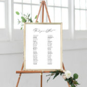 Poster Panneau Mariage classique Trouvez votre siège Cart