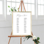 Poster Panneau Mariage classique Trouvez votre siège Cart