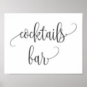 Poster Panneau mariage Cocktails Bar (Devant)
