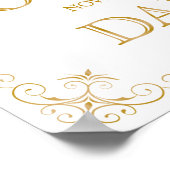 Poster Panneau Mariage Dance Floor | Calligraphie moderne (Coin)