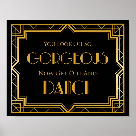 Poster Panneau mariage - Dance Floor Gatsby Mariage (Devant)