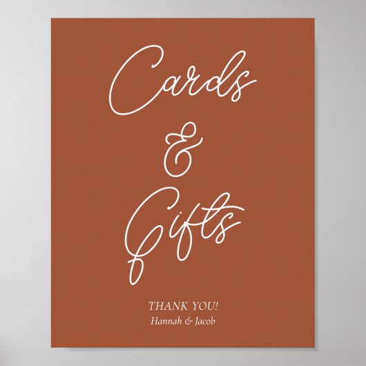 Poster Panneau Mariage de automne en terre cuite pour car (Devant)