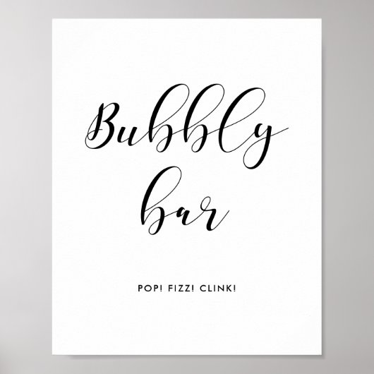 Poster Panneau mariage de barre de bulles (Devant)