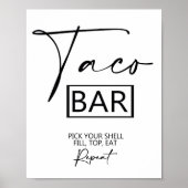 Poster Panneau mariage de barre Taco 8x10 (Devant)