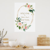 Poster Panneau Mariage de bienvenue à la crème floue Flor (Cuisine)