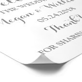 Poster Panneau Mariage de bienvenue Fleurs d'aquarelle ro (Coin)