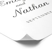 Poster Panneau Mariage de bienvenue Peach Blush Aquarelle (Coin)