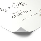 Poster Panneau Mariage de cartes et cadeaux floraux Boho  (Coin)