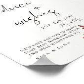 Poster Panneau Mariage de conseil et de souhaits de crème (Coin)