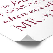 Poster Panneau Mariage de fleurs automnales bulles de bon (Coin)